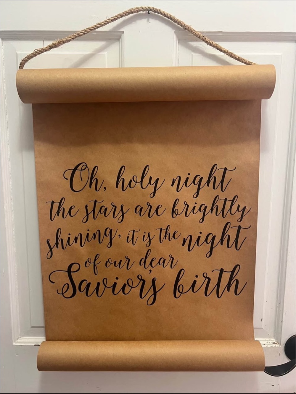 Holiday Scroll Sign - "Oh, Holy Night"